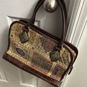 Marlo Elegant Brown and Tan Handbag
